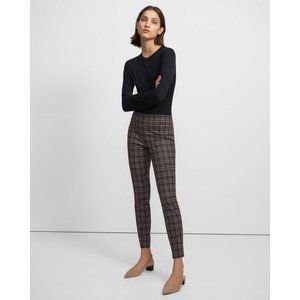 Theory Plaid Knit Skinny Leggings